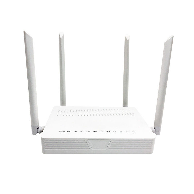 FTTH GPON ONT Dual Band 2FXS AC2100 4GE WiFi ONU ZC-521PRO