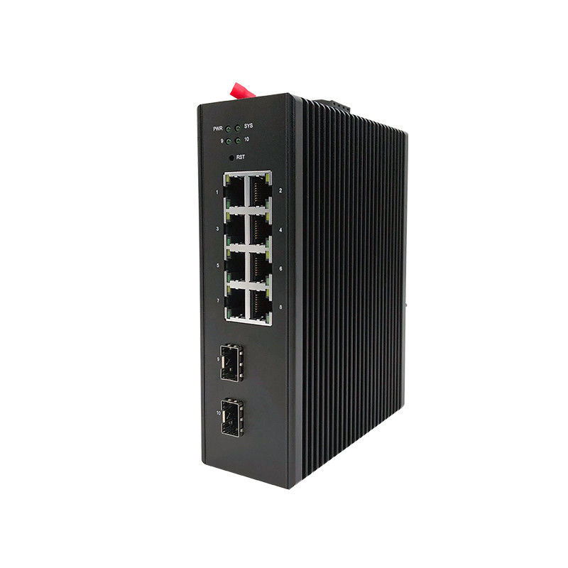 10 Ports Industrial Ethernet Switch 10M / 100M / 1000M 20G Switching Capacity